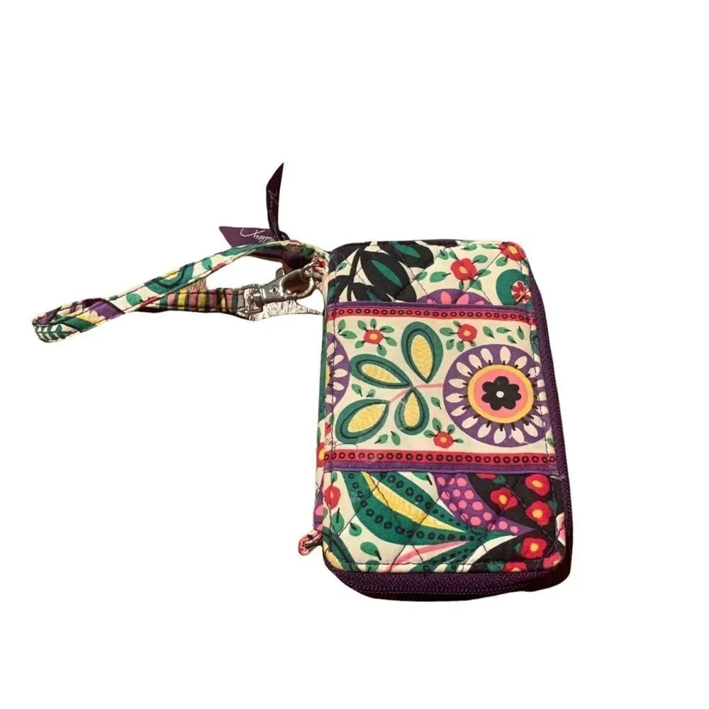 Vera Bradley Floral Wristlet Wallet Purple